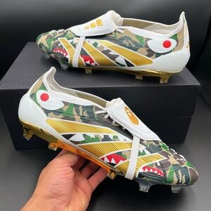 Size 11.5 - Adidas Predator Elite FG A Bathing Ape Bape Green Camo Soccer Cleats
